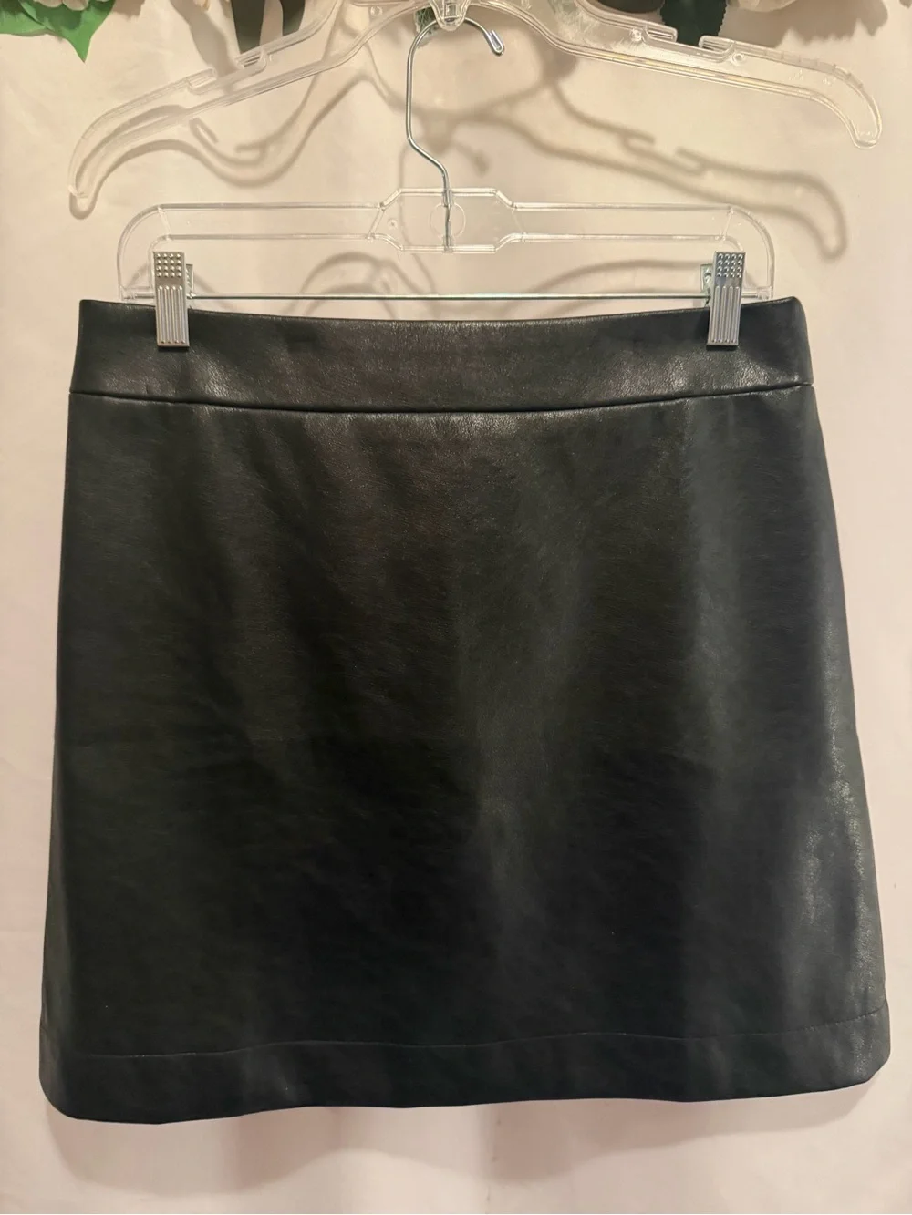 Classic Chocolate Brown Faux Leather Mini Skirt
